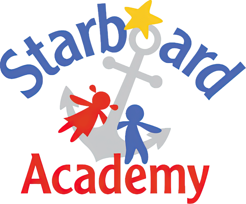 Star Preschools logo with a gold star accent and clean blue-and-red text.